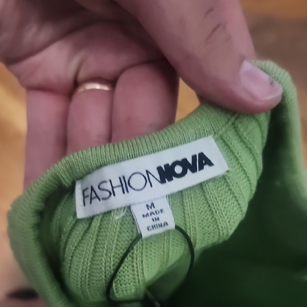 Fashion Nova Lime Green Knit Maxi Dress - Picture 5 of 6